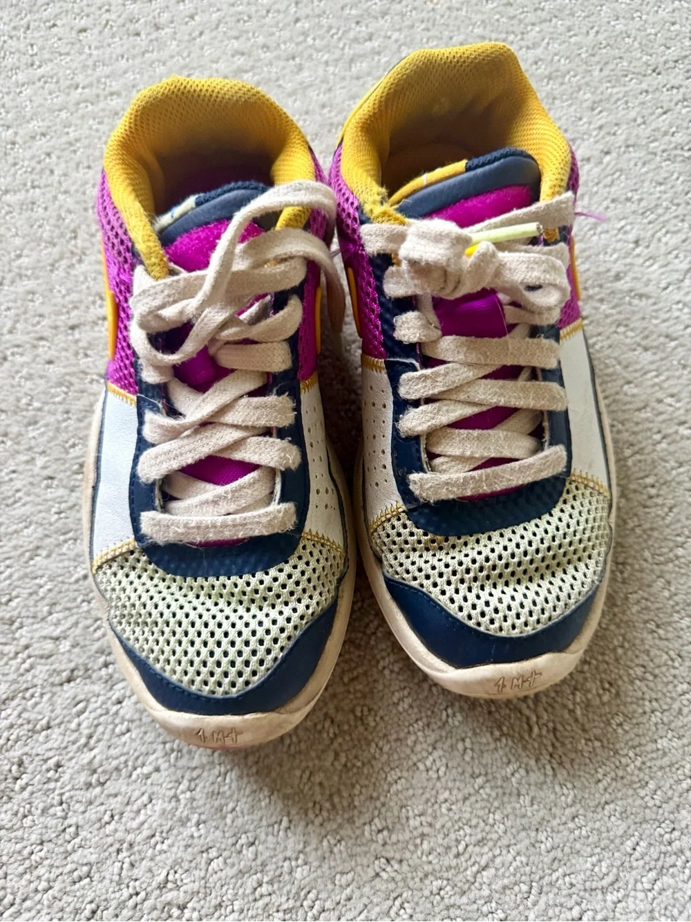 Nike Kids Colorblock Low-Top Sneakers - Yellow/Pink/Green